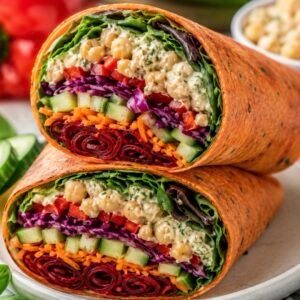 RAINBOW CHICKPEA WRAP (V)